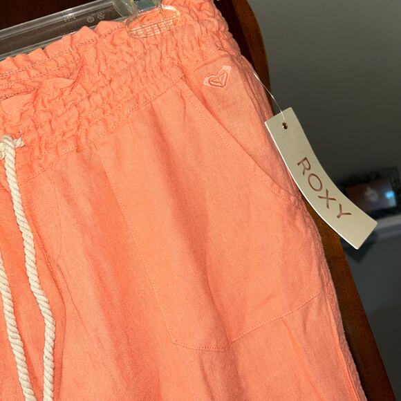 NWT Roxy Oceanside beach pant coral color women’s size 4 - Picture 4 of 10